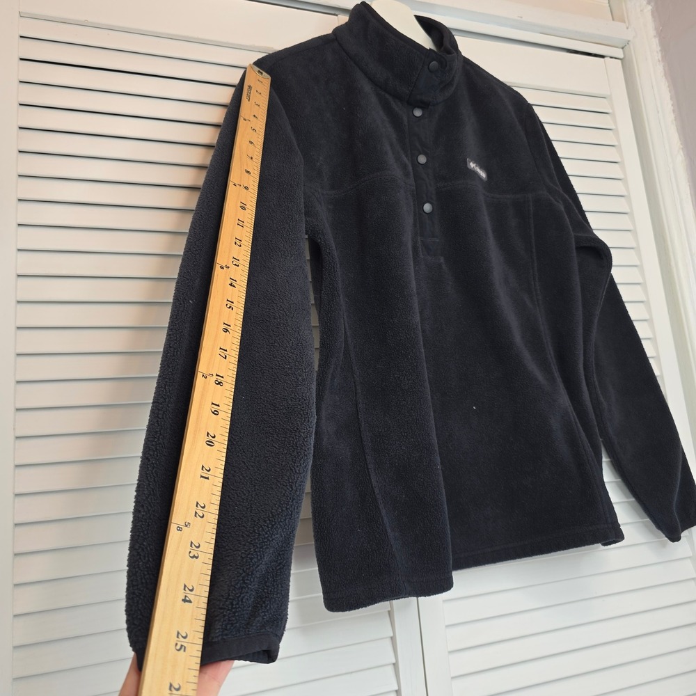 COLUMBIA Women Pullover Fleece II Benton Springs Half Snap Black Sz XL Gorpcore - Picture 10 of 11